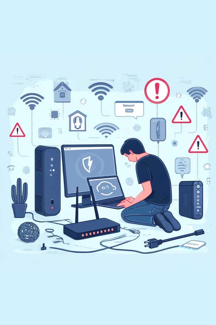 Person troubleshooting a computer